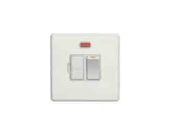 Eurolite Ecwswfnw 13Amp Switched Fuse Spur With Neon Flat Concealed White Plate White Rocker