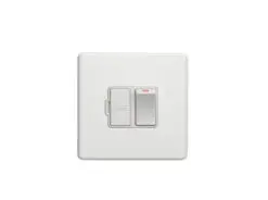 Eurolite Ecwswfw 13Amp Switched Fuse Spur Flat Concealed White Plate White Rocker