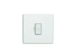 Eurolite Ecwuswfw 13Amp Unswitched Fuse Spur Flat Concealed White Plate White Interior