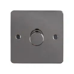 Eurolite Bn1Dled 1 Gang Led Push On Off 2Way Dimmer Round Edge Black Nickel Plate Matching Knob