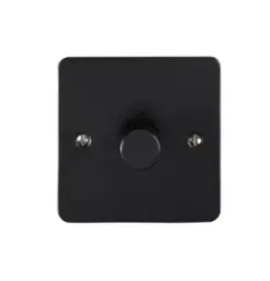 Eurolite Efmb1Dledmbb 1 Gang 400W/Led 2Way Dimmer Switch Matt Black Range