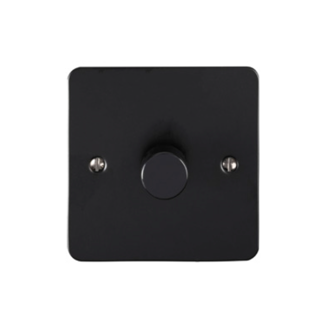 Eurolite Efmb1Dledmbb 1 Gang 400W/Led 2Way Dimmer Switch Matt Black Range