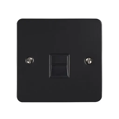Eurolite Efmb1Mmbb 1 Gang Master Telephone Socket Matt Black Black Trim