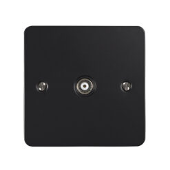 Eurolite Efmb1Tvmbb 1 Gang Tv Coaxial Socket Matt Black Black Trim