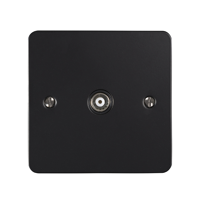 Eurolite Efmb1Tvmbb 1 Gang Tv Coaxial Socket Matt Black Black Trim