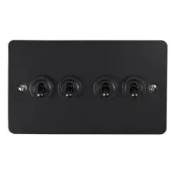 Eurolite Efmbt4Swmbb 4 Gang Toggle Switch Matt Black Range