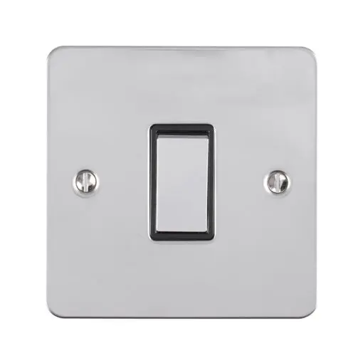 Eurolite Pss1Sw 1 Gang 10Amp 2Way Switch Round Edge Polished Stainless Steel Plate Matching Rocker