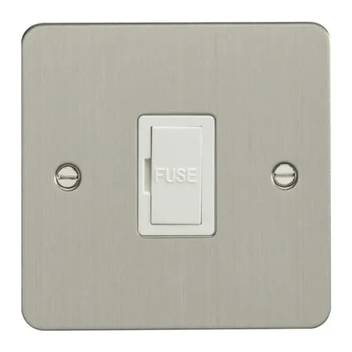Eurolite Efsss1Mw 1 Gang Master Telephone Socket Enhance Flat Satin Stainless Steel Plate White Interior