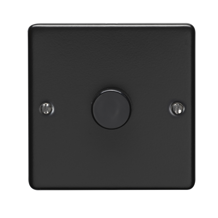 Eurolite En1Dledmbb 1 Gang 400W/Led 2Way Dimmer Switch Matt Black Enhance Range