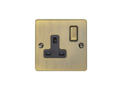 Eurolite En1Soabb 1 Gang 13Amp Dp Switched Socket Antiqueenhance Range Black Trim