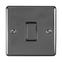 Eurolite En1Swbnb 1 Gang 10Amp 2Way Switch Black Nickel Enhance Range Black Trim