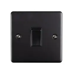Eurolite En1Swmbb 1 Gang 10Amp 2Way Switch Matt Black Enhance Range Black Trim
