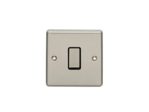 Eurolite En1Swssb 1 Gang 10Amp 2Way Switch Satin Enhance Range Black Trim