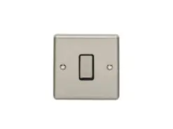 Eurolite En1Swpcg 1 Gang 10Amp 2Way Switch Polished Chrome Enhance Range Grey Trim