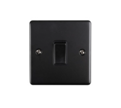 Eurolite En20Aswmbb 1 Gang 20Amp Dp Switch Matt Black Enhance Range Black Trim