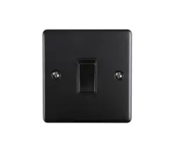 Eurolite En20Aswmbb 1 Gang 20Amp Dp Switch Matt Black Enhance Range Black Trim