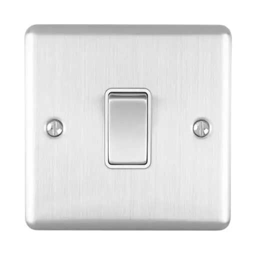 Eurolite En20Aswssw 1 Gang 20Amp Dp Switch Satin Enhance Range White Trim