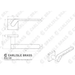 Carlisle Brass Pendio Door Handle On Concealed Square Rose - Matt Black EUL130MB