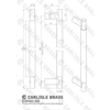 Carlisle Brass EUP050/300AB Varese Pull Handle - 300Mm C/C Antique Brass