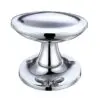 Fulton & Bray FB504PVDN Oval Stepped Mortice Knob Furniture 60mm Rose Dia PVDN Pvd Nickel