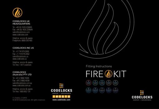 Codelocks Fire Kit Pack to suit all Latch Locks