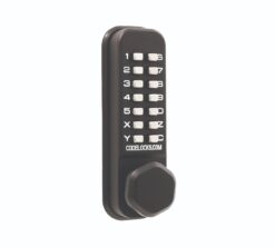 CODELOCKS Mechanical Digital Locks Marine 200 series Surface Bolt Black Marine Grade