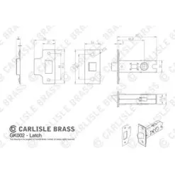 Carlisle Brass GK002EB/INTB Contract Victorian Scroll Latch Pack Electro Brassed