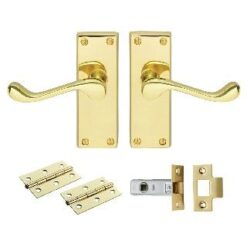 CARLISLE BRASS - GK002EB-INTB CONTRACT VICTORIAN SCROLL LATCH PACK