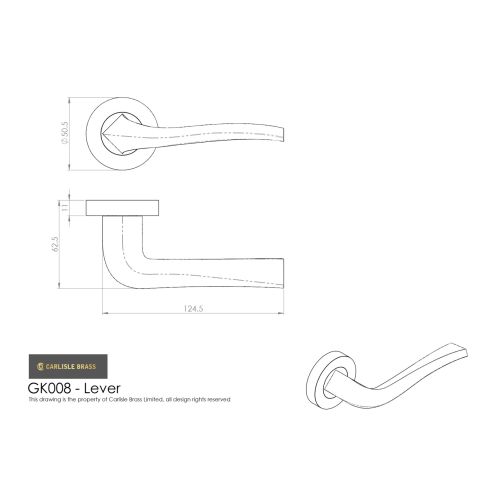 Carlisle Brass Sines Door Pack Satin Nickel/Polished Chrome GK008SNCP/INTB