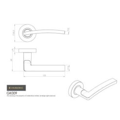 Carlisle Brass GK009SN/INTB Tavira Latch Pack Satin Nickel