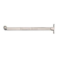 Heritage Brass Roller Arm Design Castement Stay (6" Or 10"), Polished Nickel