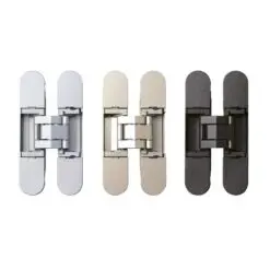 Sugastsune Hes3D-90Dc 3-Way Adjustable Concealed Hinge Silver (Dull Chrome)
