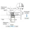 SUGASTSUNE HES3D-H120-36 3-Way Adjustable Concealed Hinge Centre Door Mortise Silver