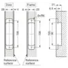SUGASTSUNE HES3D-H120-36 3-Way Adjustable Concealed Hinge Centre Door Mortise Silver
