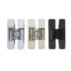 SUGASTSUNE HES3D-H120-36 3-Way Adjustable Concealed Hinge Centre Door Mortise Silver