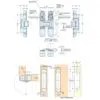 Sugastsune Hes3D-70Bl 3-Way Adjustable Concealed Hinge Black