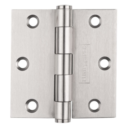 Eurospec 3 Inch Stainless Steel Plain Butt Hinges, Polished Or Satin Stainless Steel Finish (Sold In Pairs)