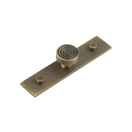 Murray Cupboard Knobs 30mm Plain Backplate Antique Brass