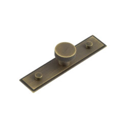 Wenlock Cupboard Knobs 30mm Stepped Backplate Antique Brass