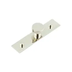 Thaxted Cupboard Knobs 30mm Plain Backplate Polished Nickel