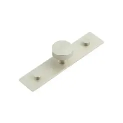 Thaxted Cupboard Knobs 30mm Plain Backplate Satin Nickel