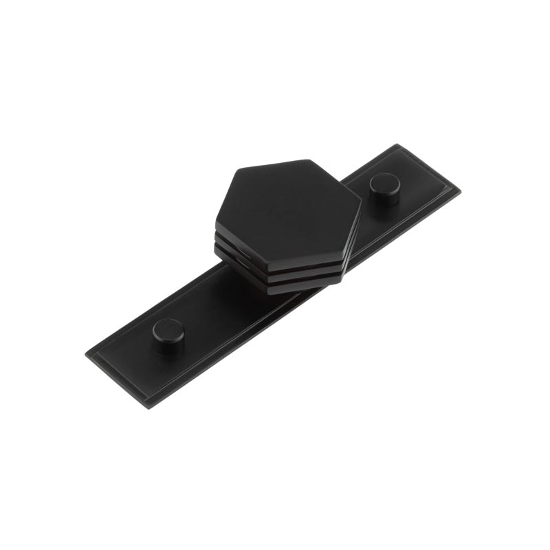 Nile Cupboard Knobs 40mm Stepped Matt Black