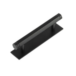 Hoxton Nile Cabinet Handles 96mm Ctrs Plain Backplate Black