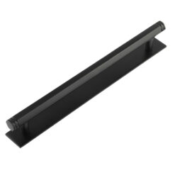 Hoxton Nile Cabinet Handles 224mm Ctrs Plain Backplate Black