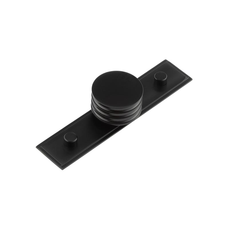 Sturt Cupboard Knobs 40mm Stepped Matt Black