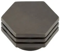 Nile DB 40mm Hex Cupboard Knob With Step Detail