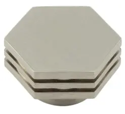 Nile SB 40mm Hex Cupboard Knob With Step Detail
