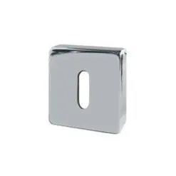 Frelan Hardware Rombo Standard Profile Square Escutcheon, Satin Chrome