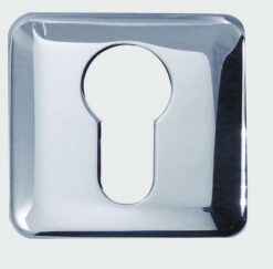 Frelan Hardware Euro Profile Square Escutcheon, Satin Chrome