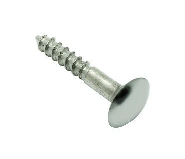 CARLISLE BRASS - IMS25-BP MIRROR SCREW 8 X 1 INCH (PK4) CP HANGING BAG